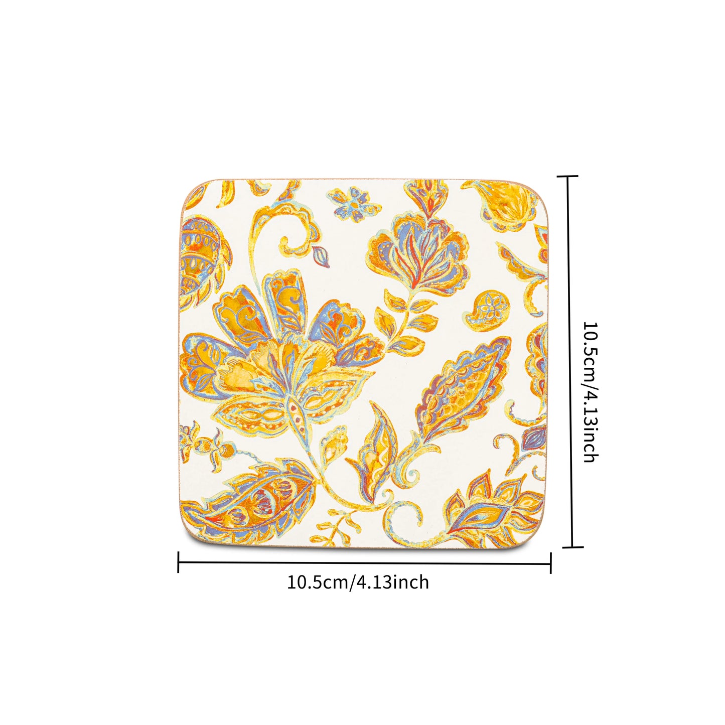 Free Shipping 6pcs Pastoral Style Phoenix-Tail Comic Print Wood Coasters Customized Printed Coffee Table Desk Mat & Pad