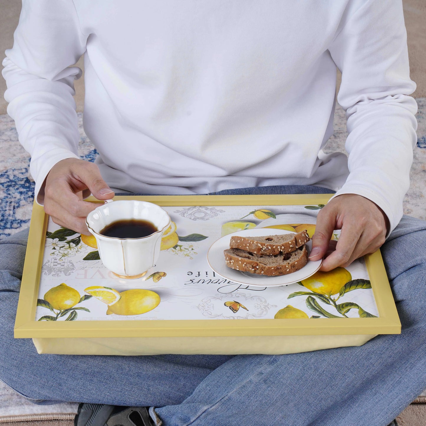 1 pcs Lap tray Placemats Lemon pattern illustration style 4 pcs table Placemats Factory Price cushion Bubble mat