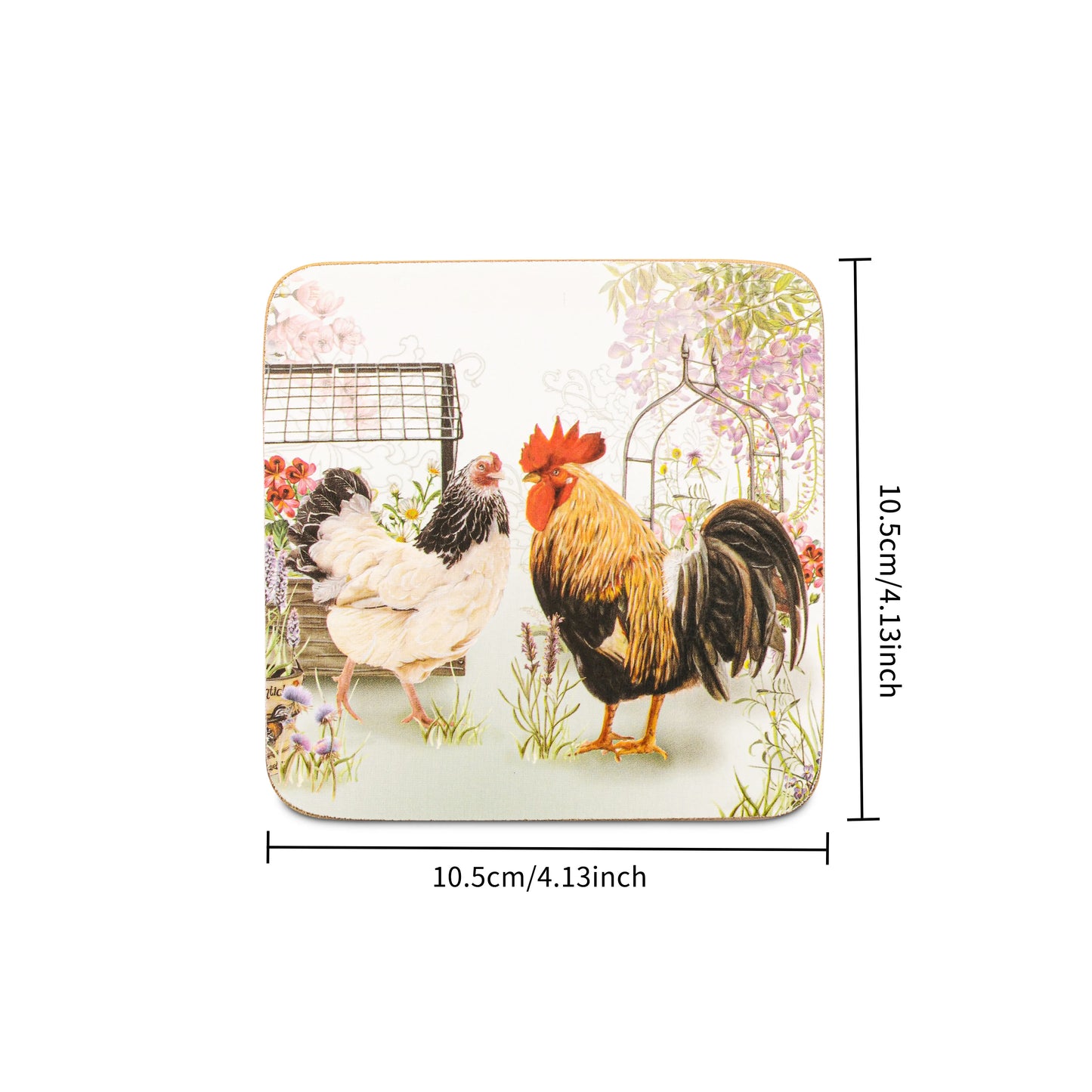 Free Shipping 6pcs Custom Printing Round Square Tea Drink MDF Wooden Coaster Heat-resisting Sublimation Coasters with Cork Back
