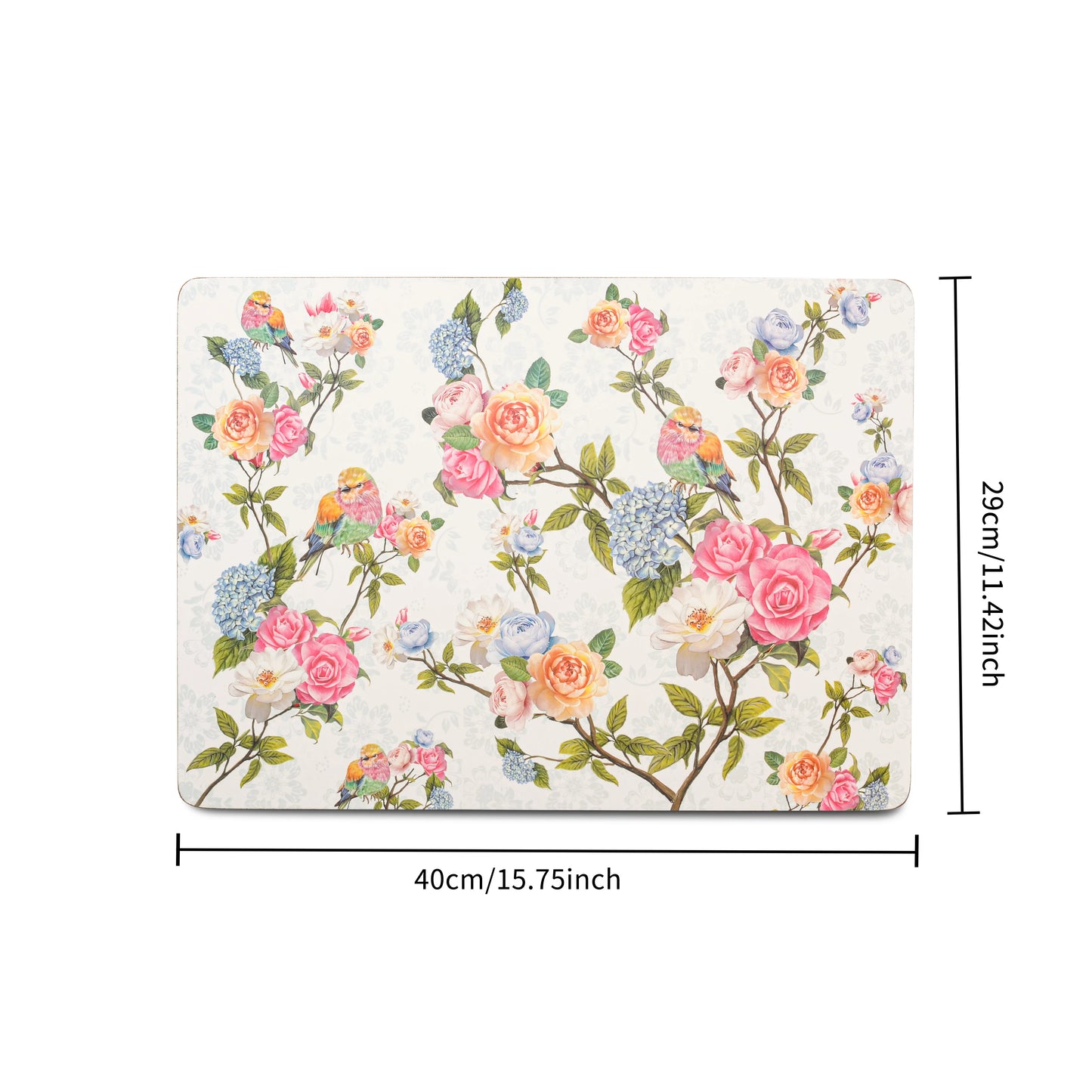 Factory Price 4pcs Large Size Azalea Pattern Table Placemats Cushion Bubble Mat Set Square Design Cork Material Dining Occasions
