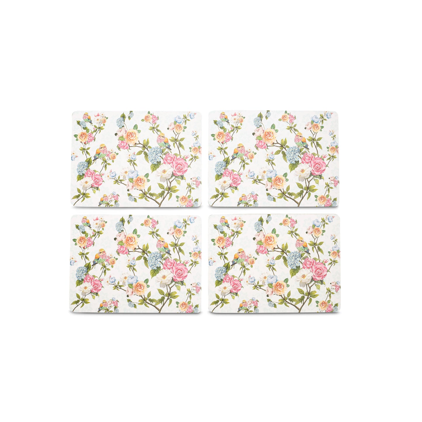 4pcs Azalea Pattern Table Placemats Middle Size Cork Material Dining Cushion Bubble Mat Factory Price Illustration Style