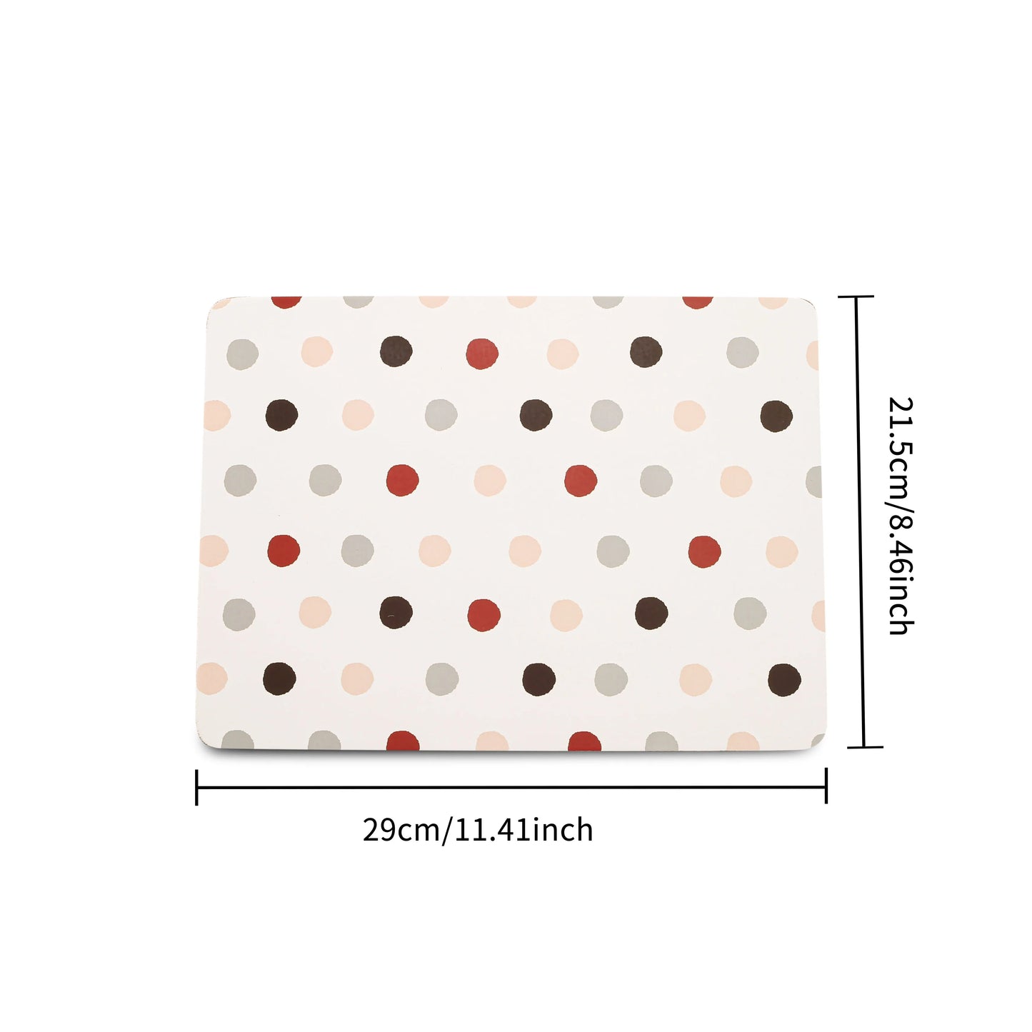 4pcs Simple Style Polka Dot Pattern Table Placemats Middle Size Factory Price Cork Cushion Bubble Mat for Dining Heart Occasion