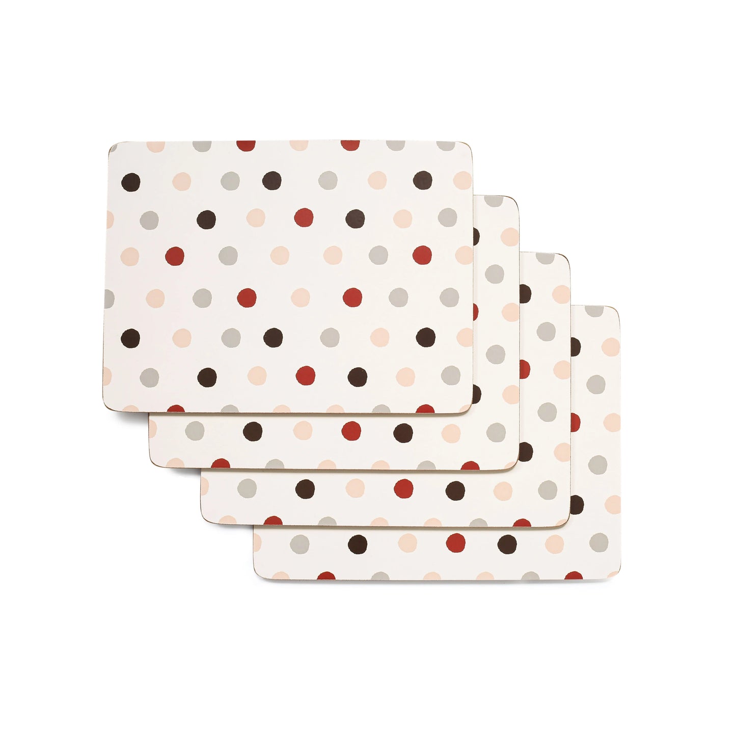 4pcs Simple Style Polka Dot Pattern Table Placemats Middle Size Factory Price Cork Cushion Bubble Mat for Dining Heart Occasion