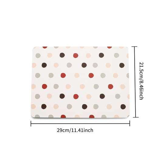 4pcs Simple Style Polka Dot Pattern Table Placemats Middle Size Factory Price Cork Cushion Bubble Mat for Dining Heart Occasion