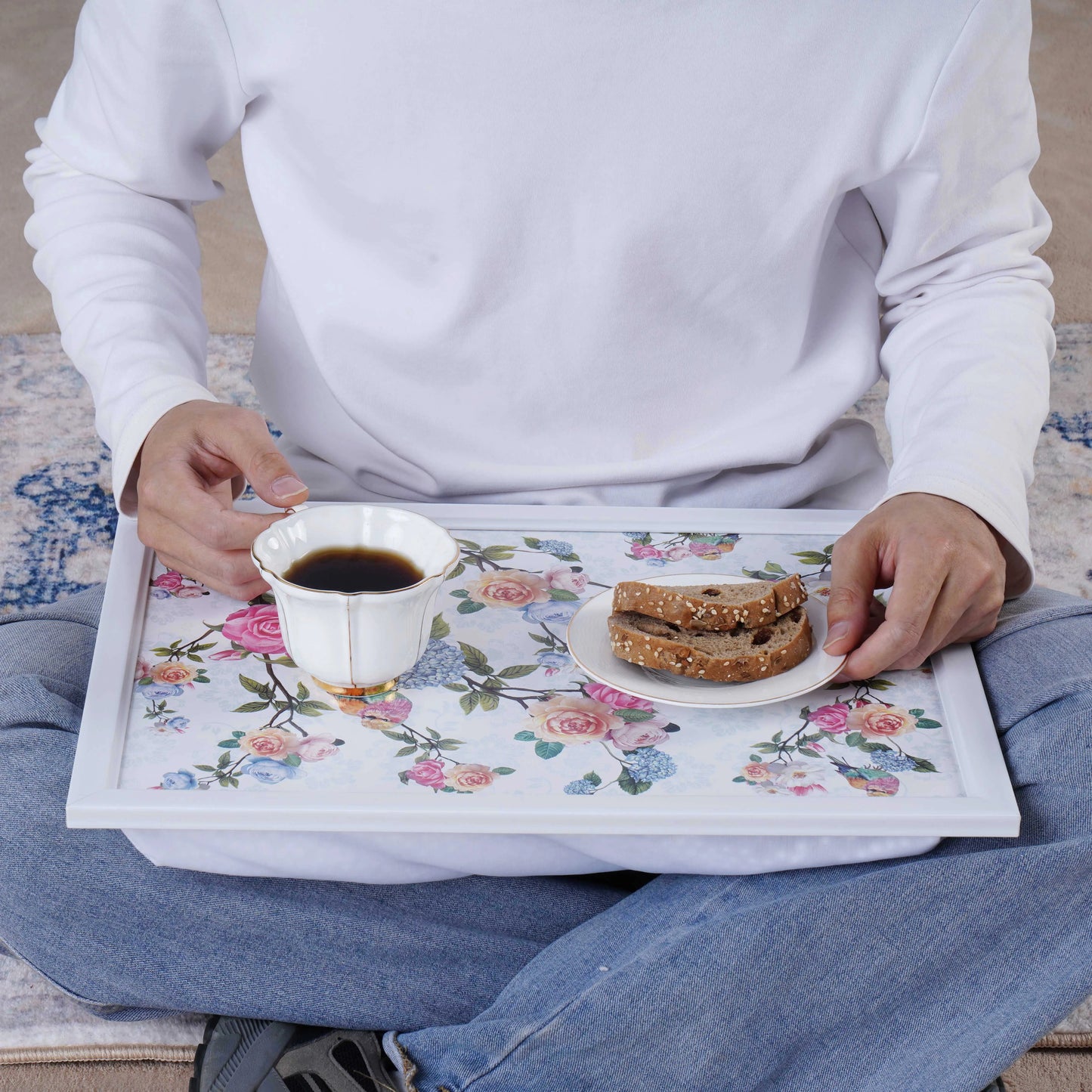 1 pcs Lap tray Placemats Azalea pattern illustration style 4 pcs table Placemats Factory Price cushion Bubble mat