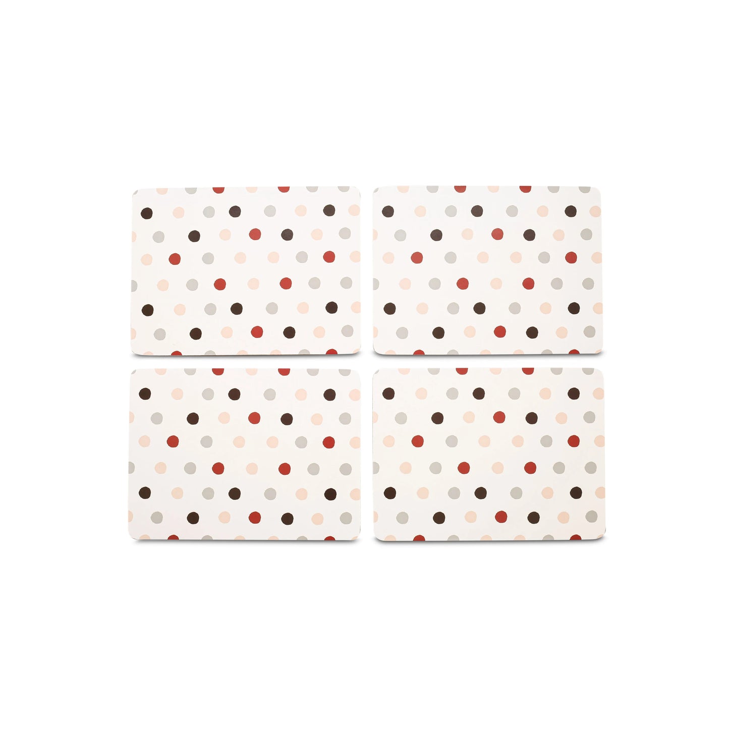 4pcs Simple Style Polka Dot Pattern Table Placemats Middle Size Factory Price Cork Cushion Bubble Mat for Dining Heart Occasion
