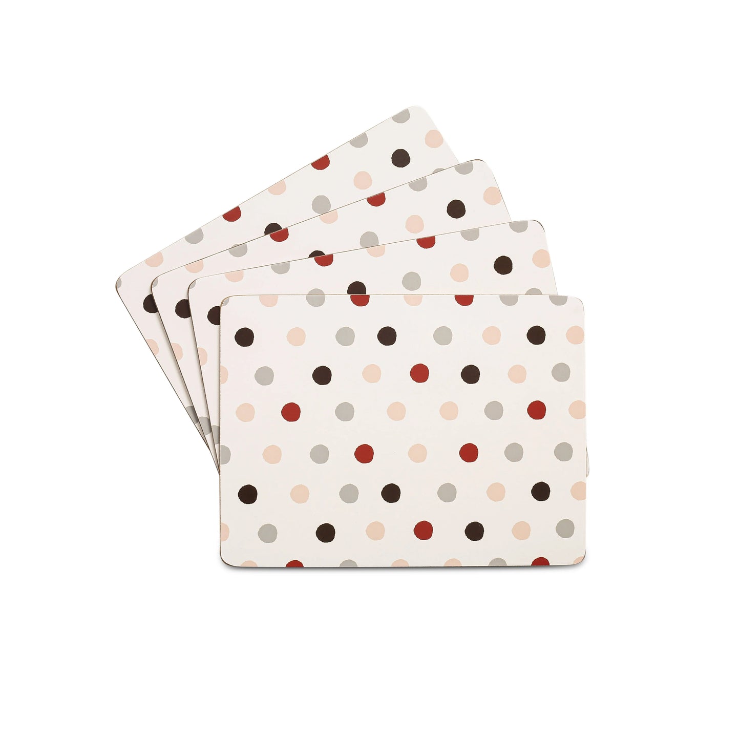 4pcs Simple Style Polka Dot Pattern Table Placemats Middle Size Factory Price Cork Cushion Bubble Mat for Dining Heart Occasion