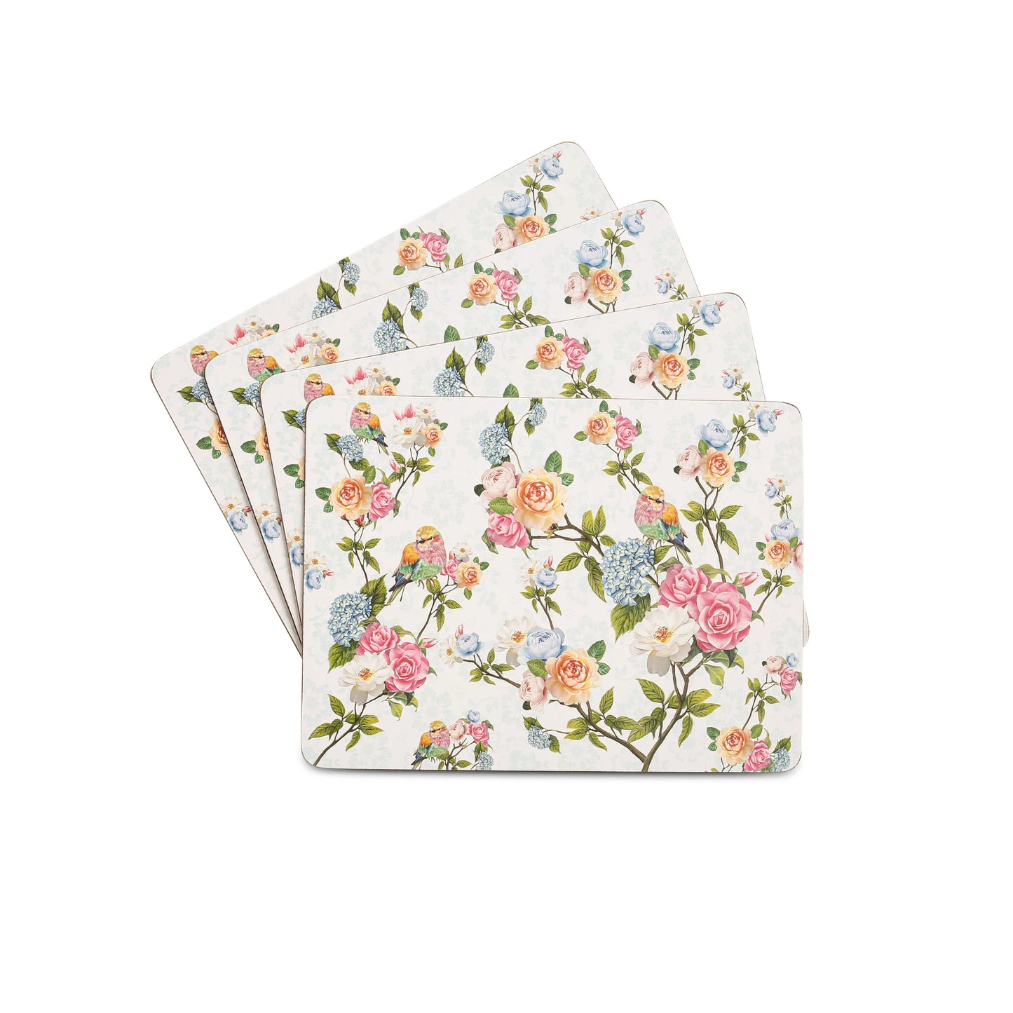4pcs Azalea Pattern Table Placemats Middle Size Cork Material Dining Cushion Bubble Mat Factory Price Illustration Style