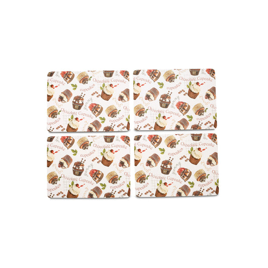 4pcs Middle Size Chocolate Teacup Cake Design Illustration Style Table Pad Factory Price Cushion Bubble Mat