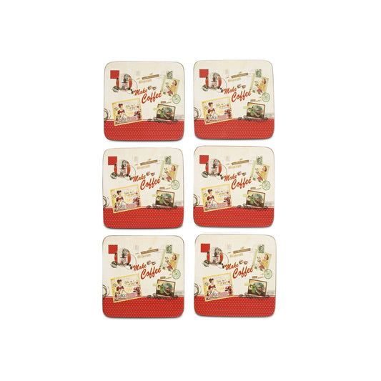 Free Shipping 6 Piece Set DIY Sublimation Printing MDF Mug Coaster Blank Different Designs Wood Board Cup Coaster