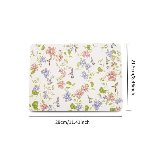 4pcs Wisteria Flower Table Placemats Middle Size Cork Material Bubble Mat Cushion Dining Painting Factory Price