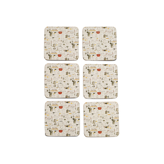 Free Shipping 6 Pcs Complex Style Cartoon Pattern Tea Pot Coaster Customized Printed Wood Coffee Table Desk Mat/Pad