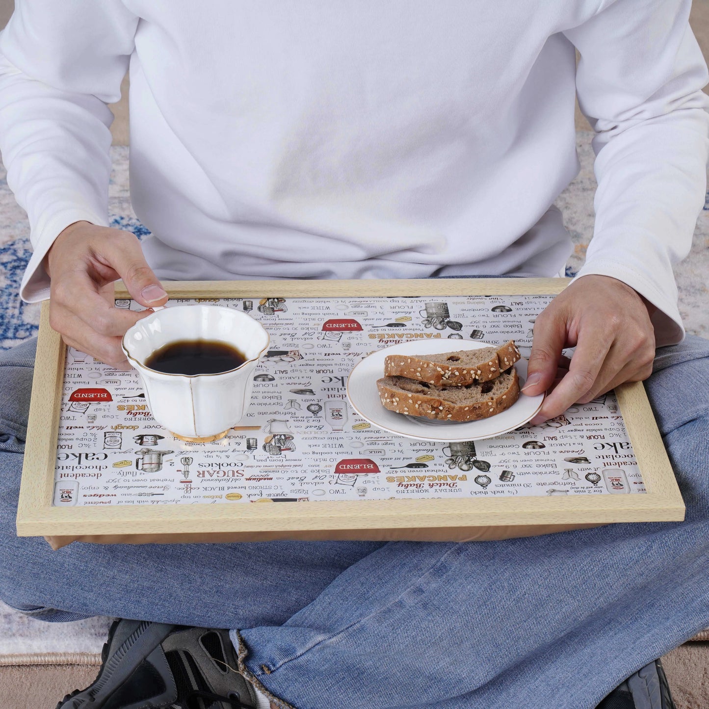 1 pcs Lap tray Placemats Kitchenware illustration pattern retro style table Placemats Factory Price cushion Bubble mat