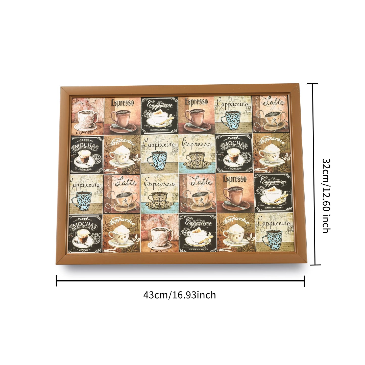 1 pcs Lap tray Placemats Coffee cup illustration design retro style table Placemats Factory Price cushion Bubble mat